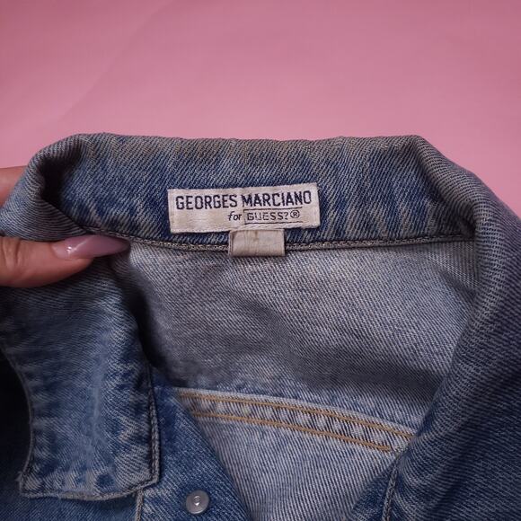 Vtg Georges Marciano for Guess denim jacket - Picture 2 of 6